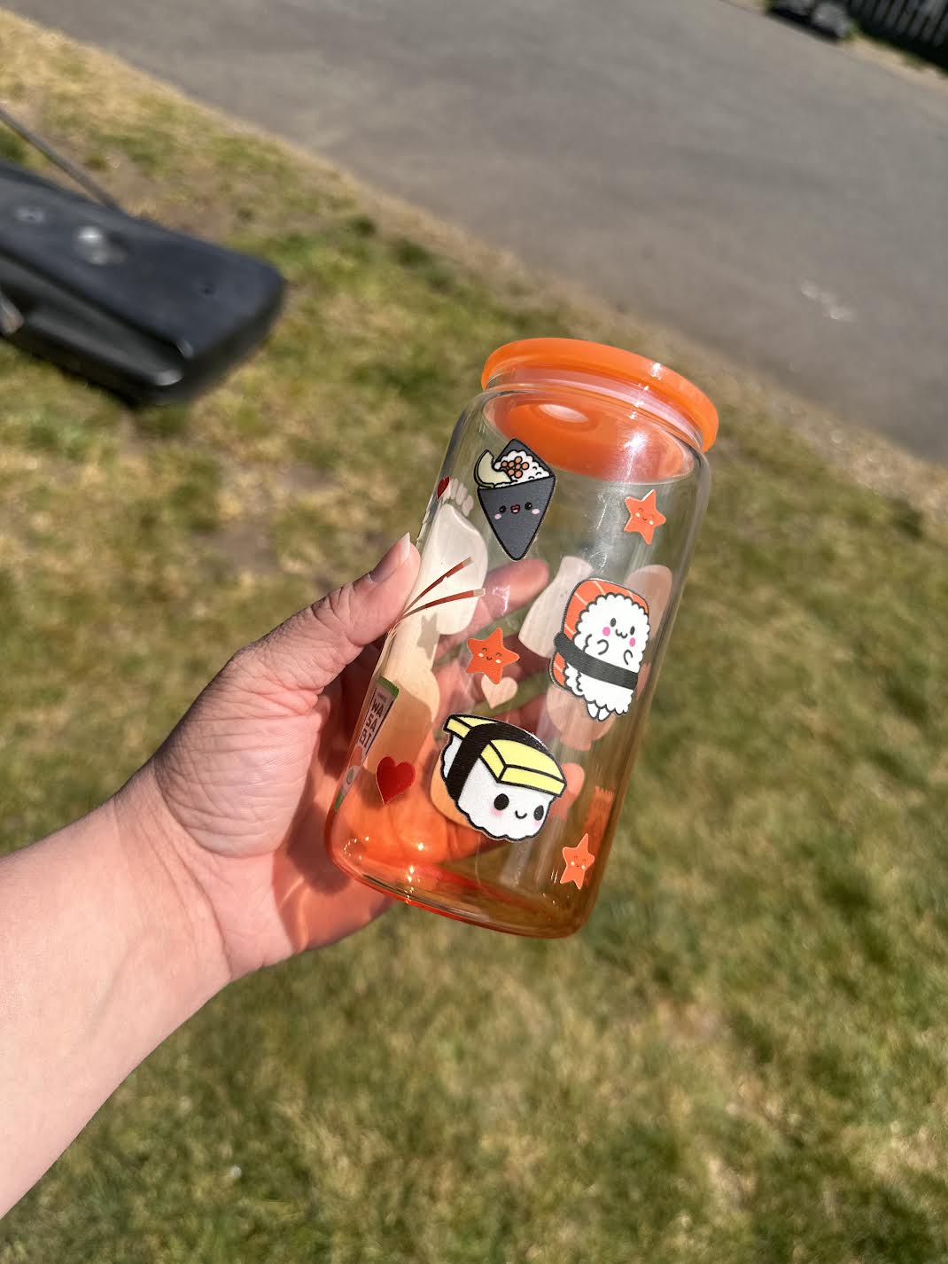 16oz Glass Decal only cup
