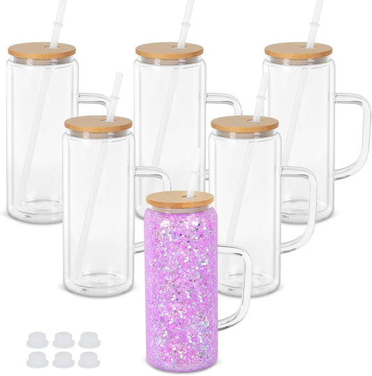 20oz Handle Glass Snowglobe