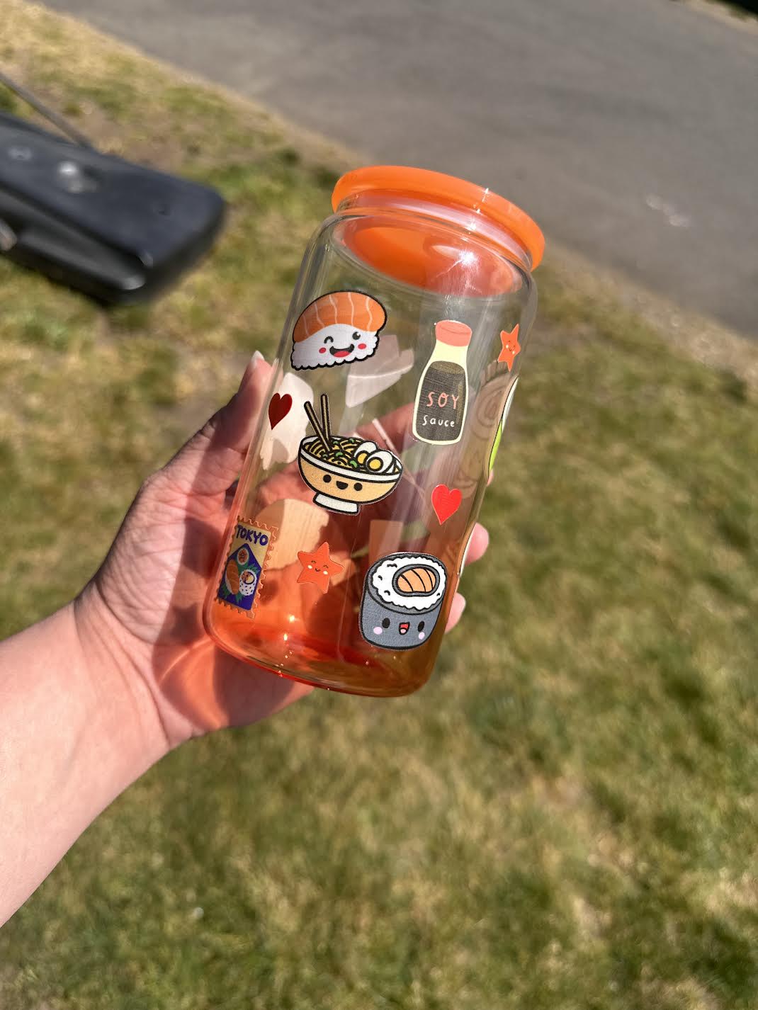 16oz Glass Decal only cup